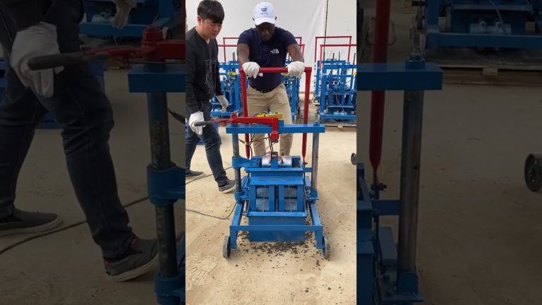 Mobile brick machine making inspection well