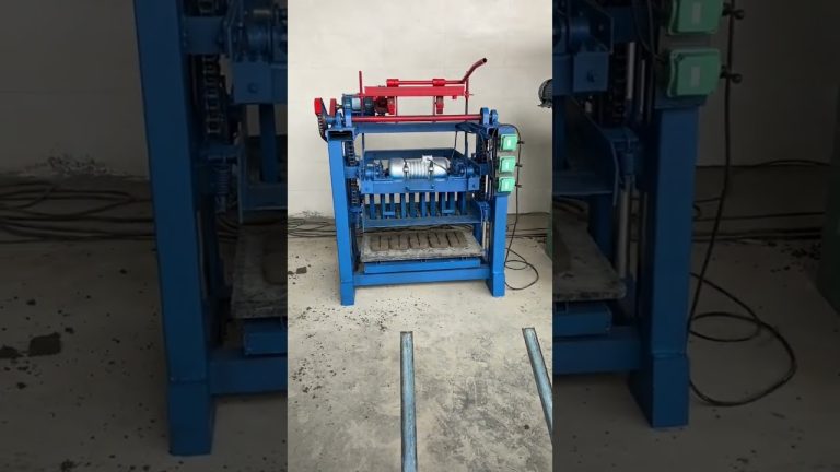 Mobile brick making machine makes solid blocks