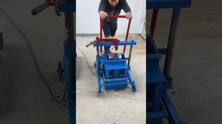 Mobile brick making machine makes 19 perfect round hollow bricks