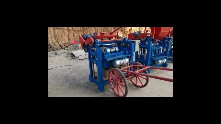 Mobile brick making machine making curb stones