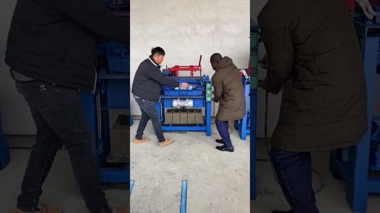 Mobile cement brick machine